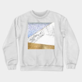 Arty silver glitter marble ii Crewneck Sweatshirt